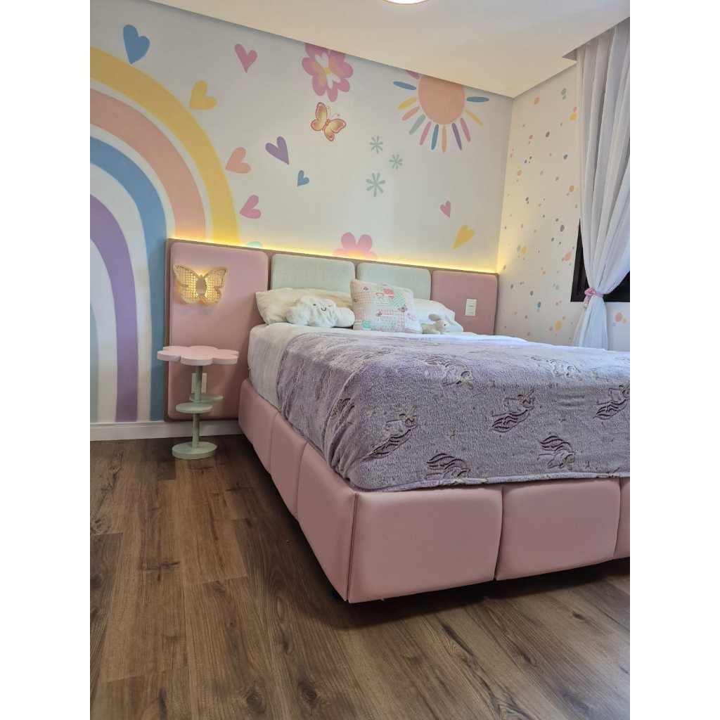 SAIA CAMA BOX SOLTEIRO PLACA MODULADA ESTILO GRINGA