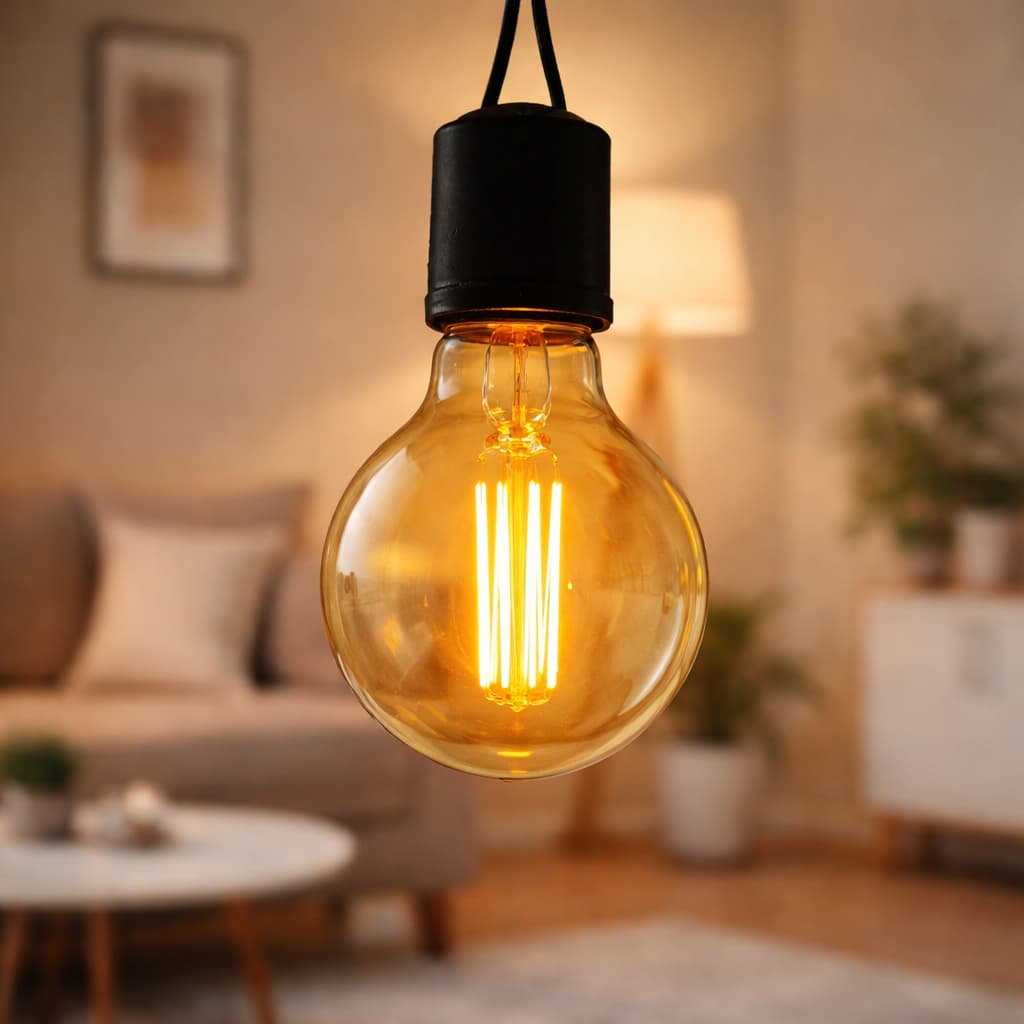 Kit 10 Lâmpada Led Retrô Vintage Filamento G80 Cor Branco Quente (2200K) Bivolt 110v|220v