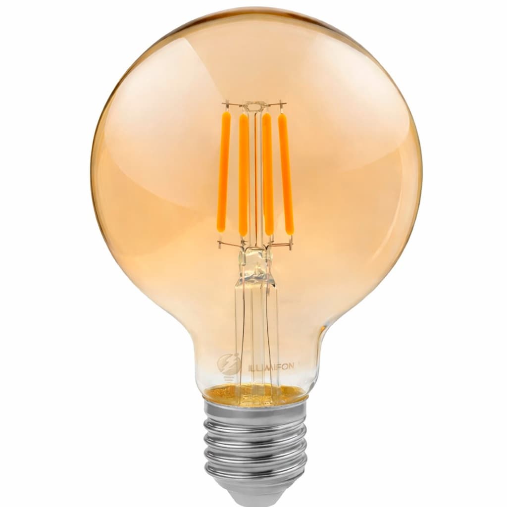 Lâmpada Filamento LED G80 4W E27 LUZ BRANCO QUENTE Âmbar Retrô Vintage 110V~220V | Bivolt