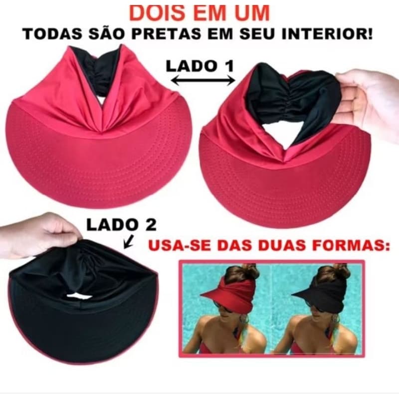 Viseiras turbante moda praia dois em um elegante tamanho único
