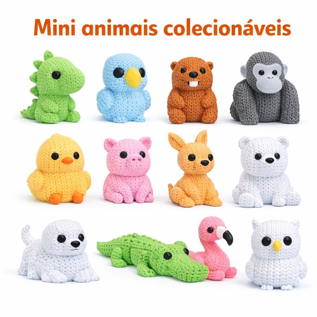 Mini Animais Colecionáveis – Decorativos e Fofo 3D