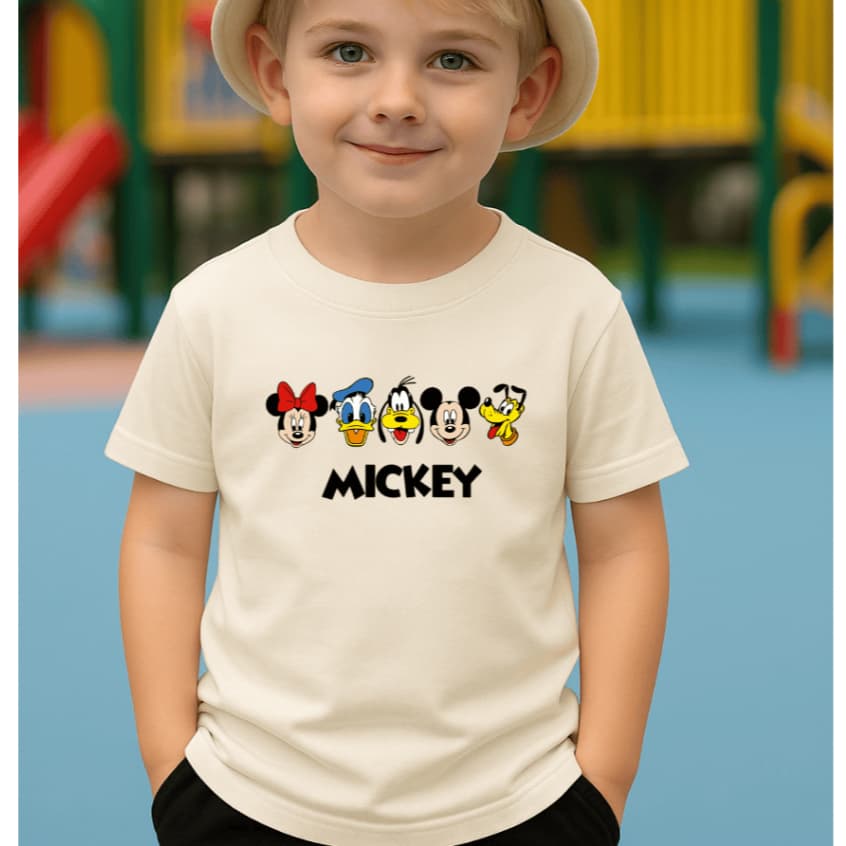 Camiseta Infantil Turma Mick - Camisa de Alta Qualidade em Algodão Infantil Juvenil Unissex -  T-Shirt Estampa Divertida
