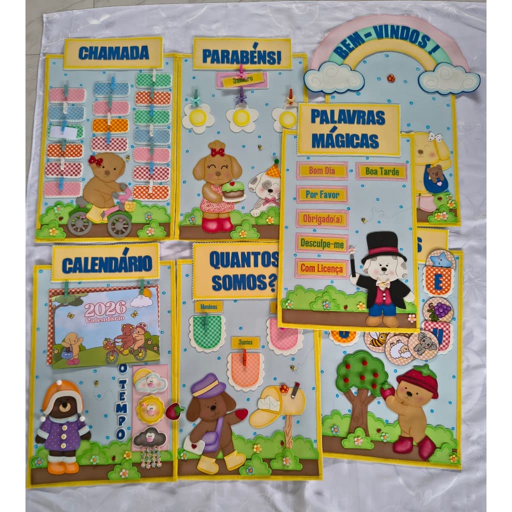 Kit Cartazes decorativos para sala de Aula Bobies/Código124/26