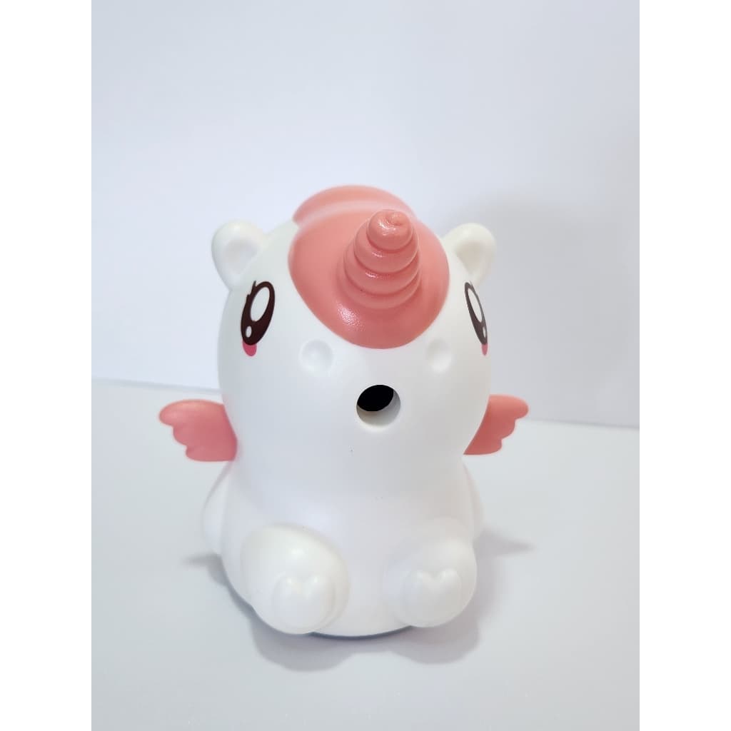 Apontador de Mesa Unicórnio e Kurumi com Coletor e Manivela Super Prático Fofo Fácil de Usar Escolar