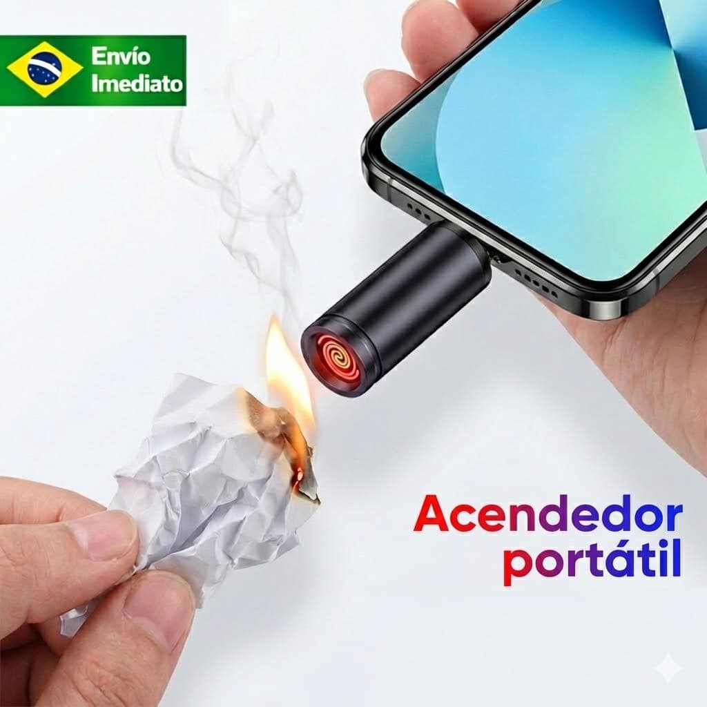 Mini Isqueiro acendedor Elétrico Portátil Sem Fio TIPO-C Celular Viagem Pode Ser Levado no Aviã