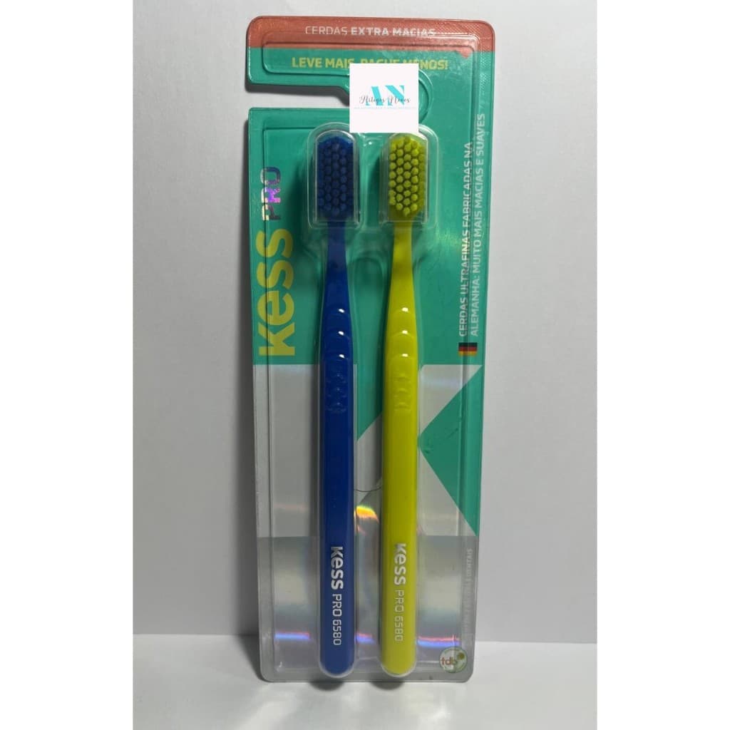 Kess Pack Com 2 Escovas Dentais Pro Extra Macias