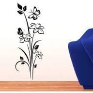 Adesivo Decorativo Para Box De Banheiro Floral Flor Borboleta