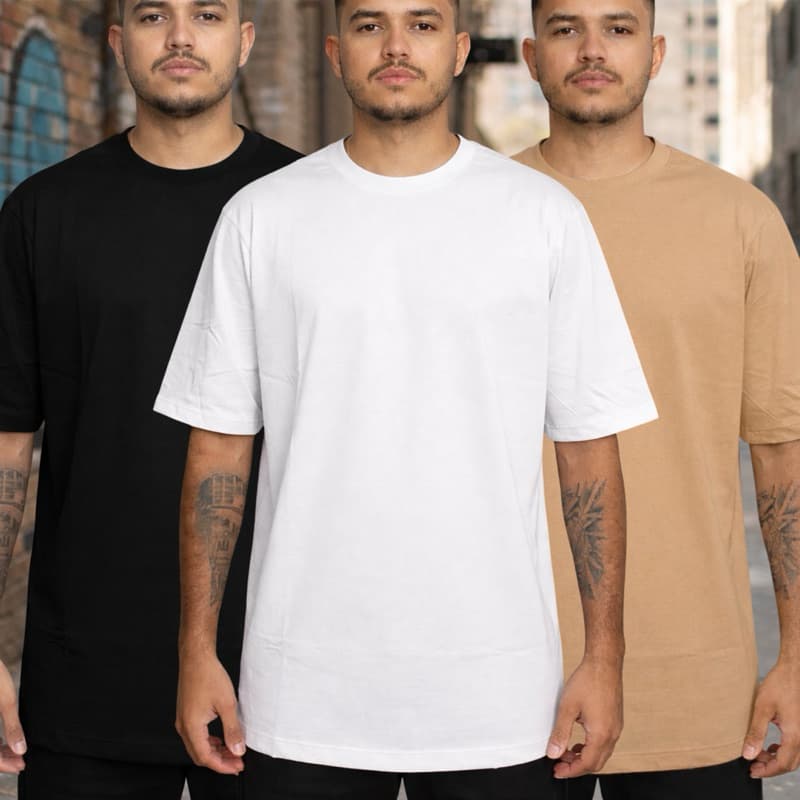 Kit 3 Camiseta Oversized Masculina Street Wear Lisa 100% Algodão Premium