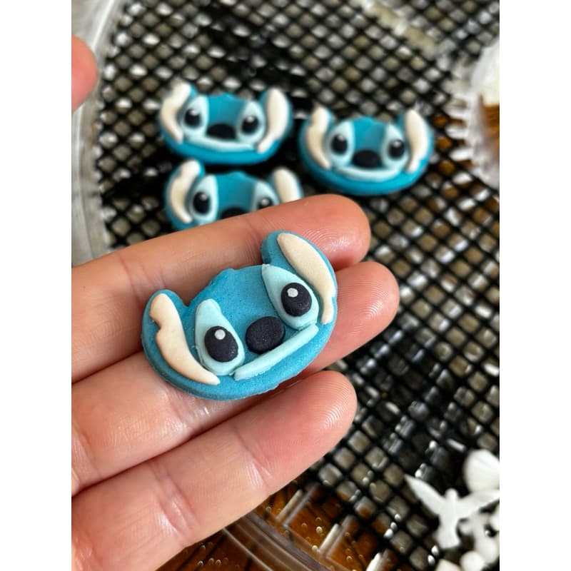 stitch aplique comestível pasta americana para docinhos donuts
