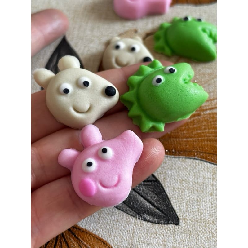 Peppa  pig aplique comestível pasta americana para docinhos pirulitos donuts