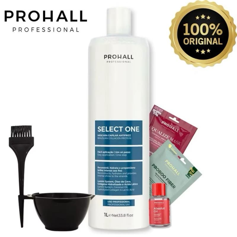 Select One Um Só Passo 1L + Kit aplicação + 2 Sachês + Óleo 7 ml de Brinde