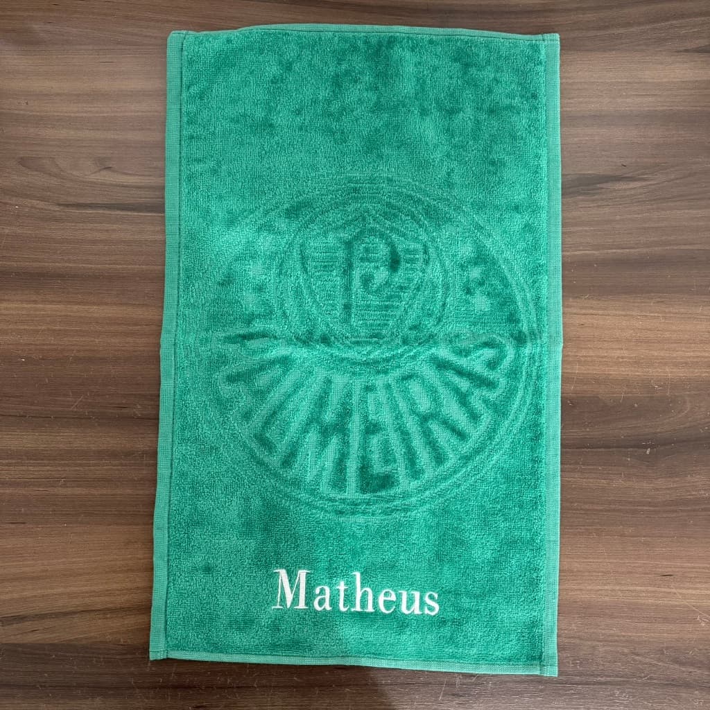 Toalha de Mão ou Academia Futebol Palmeiras licenciado Buettner com Nome Bordado