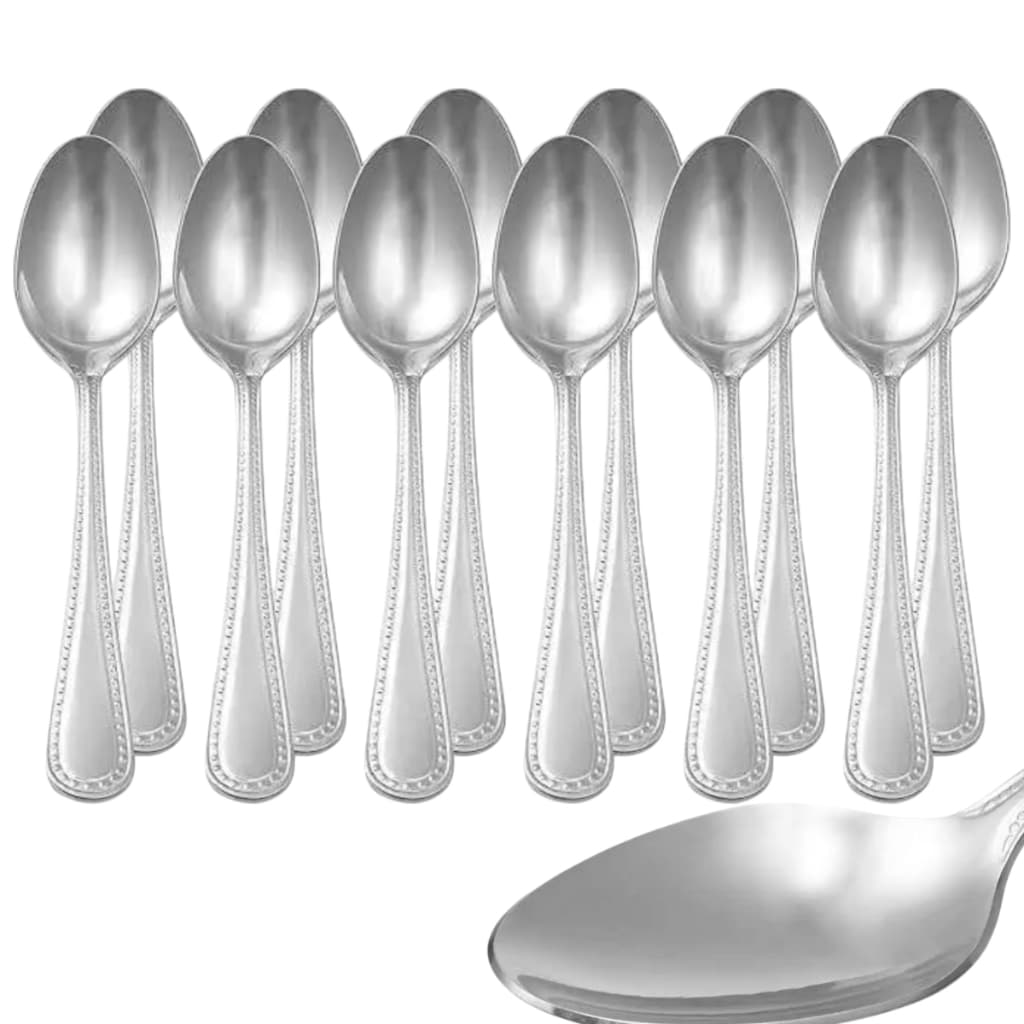 Kit Jogo Colher de mesa sopa com 24 e 36 peças em aço inox talher