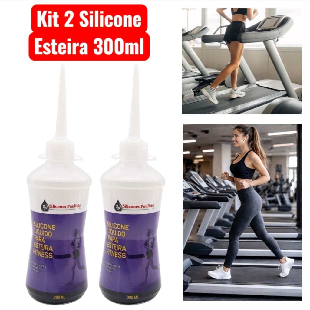 Kit 2 Silicone de 300ml Lubrificante para Esteira e Bicicleta - Silicones Paulista