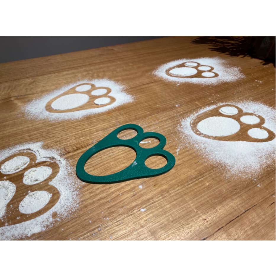 3 Moldes Marcadores de Pegadas de Coelho – Decoração para Páscoa 3 ou unitário