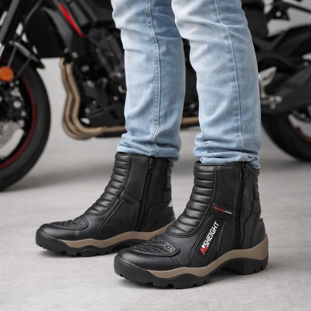 Bota Motociclista Para Altura Até 9cm Mais Alto As-hight