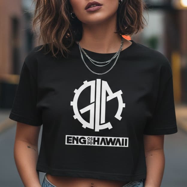 Cropped Feminino Engenheiros do Hawaii 100% Algodão Premium Camiseta Curta Rock Nacional Malha 30.1 Envio Imediato