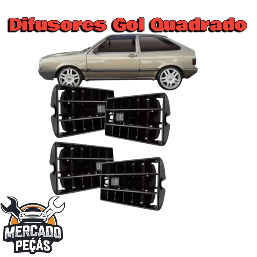 Volkswagen Gol Voyage Parati Saveiro Quadrado 1988 a 1995 Difusor Saída Ar Painel Encaixe Perfeito