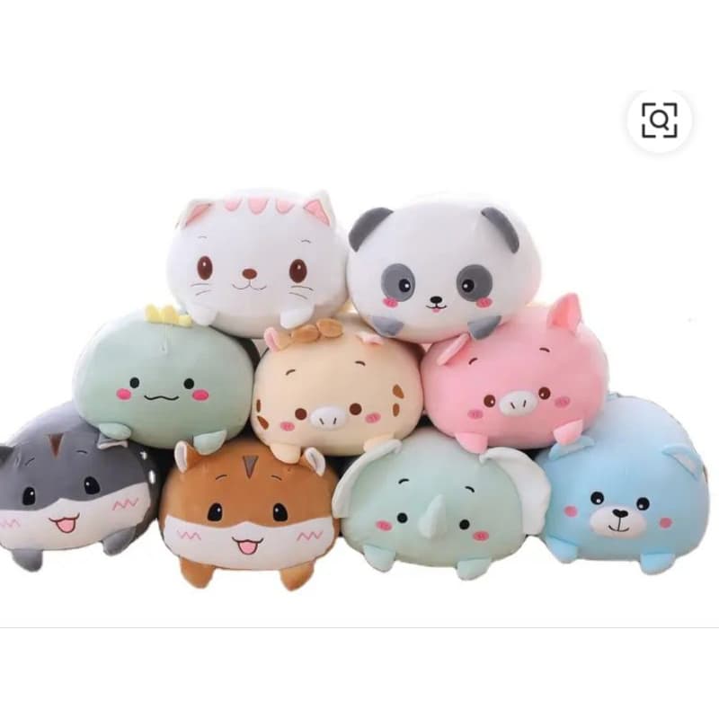 Almofada Puff Personagens Animais 60 cm Porco Vaca Panda Urso Gato