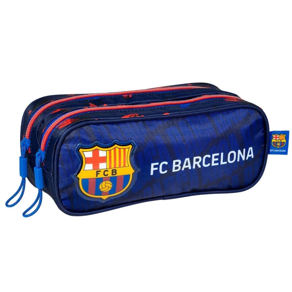 Estojo Escolar esporte futebol Barcelona Barça Duplo