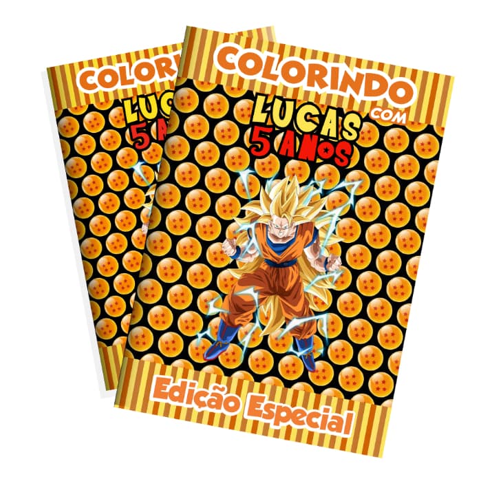 Kit Livrinhos de Colorir Personalizados • Dragon Ball • Lembrancinha Festa Infantil
