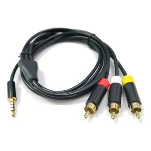 Cabo AV P3 para 3 RCA para Xbox Som e Imagem