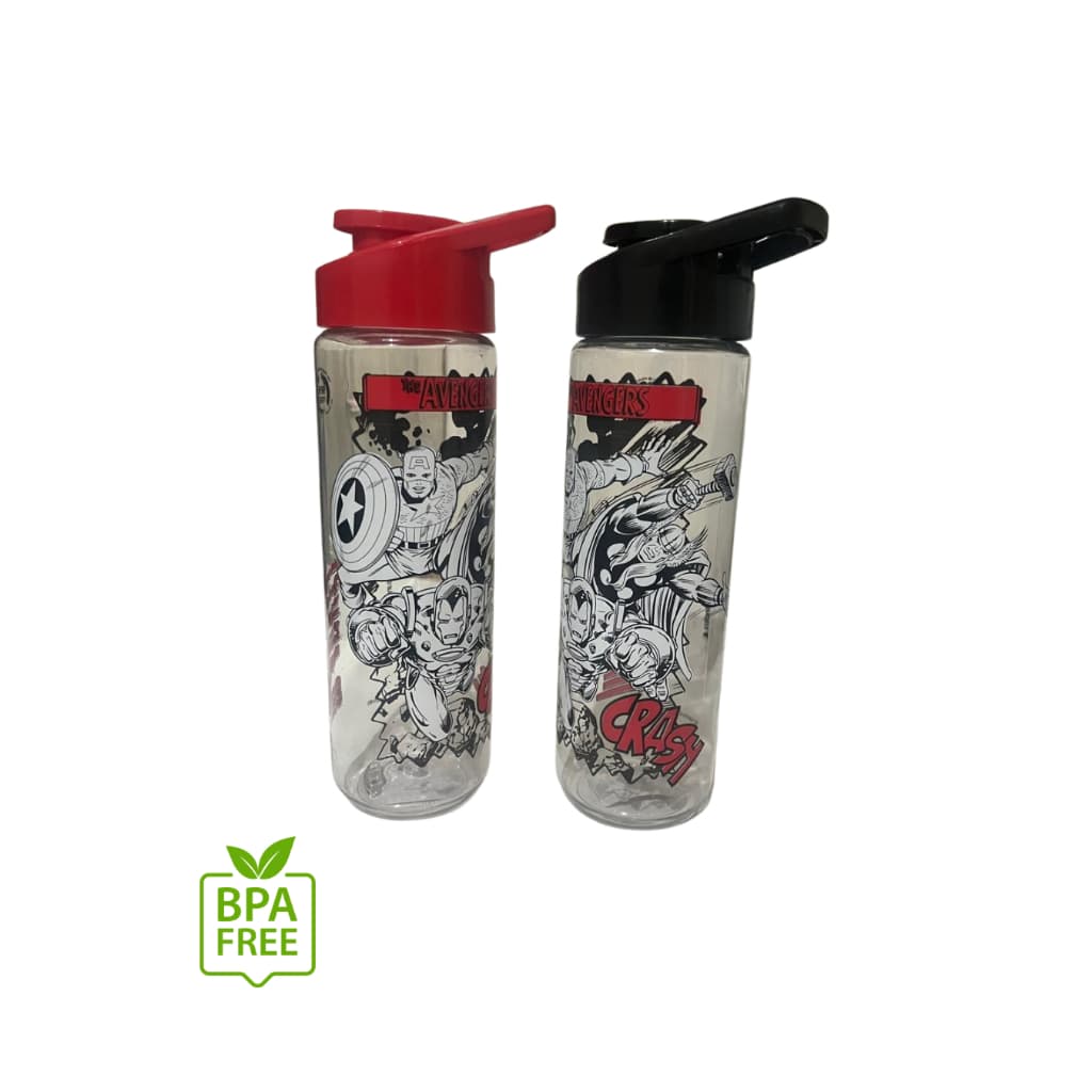 Garrafa de Água Squeeze Os Vingadores 700ml Plástico – Garrafa Marvel Resistente BPA Free Antivazamento