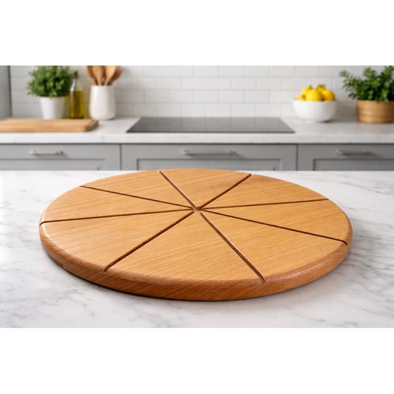 Tábua para Pizza de 35cm  Com Guia de Corte