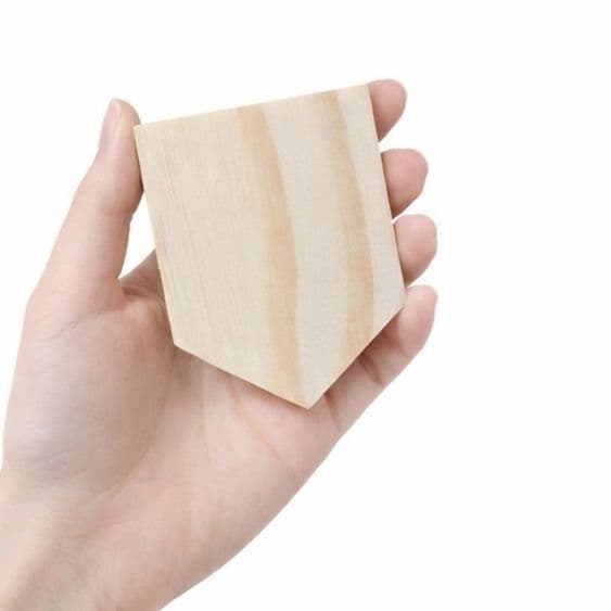 Flâmula Decorativa em Madeira Pinus Otimo acabamento  -  kit com 12 unidade