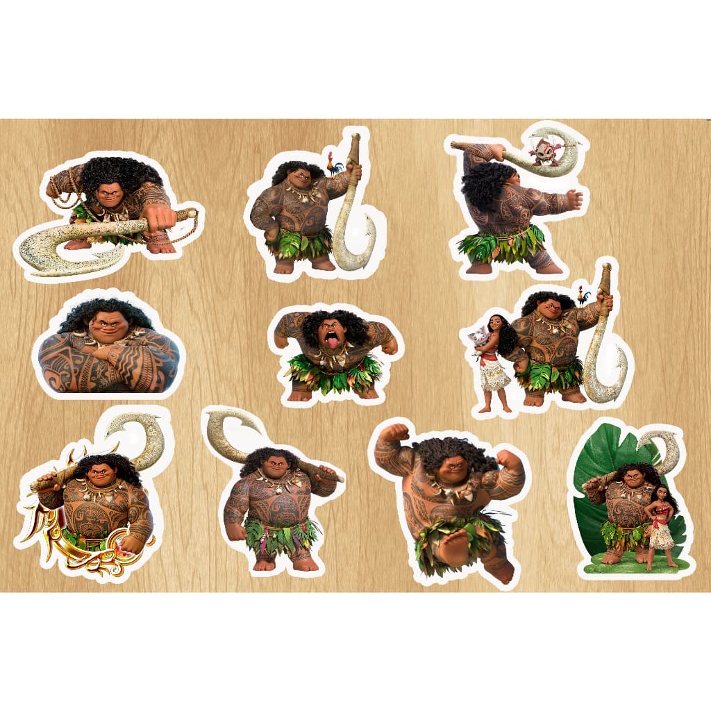 Recortes maui moana - Topper - Aplique - Decoração Para Tubete - Latinha - Caixinha - Cupcake Festa Maui moana