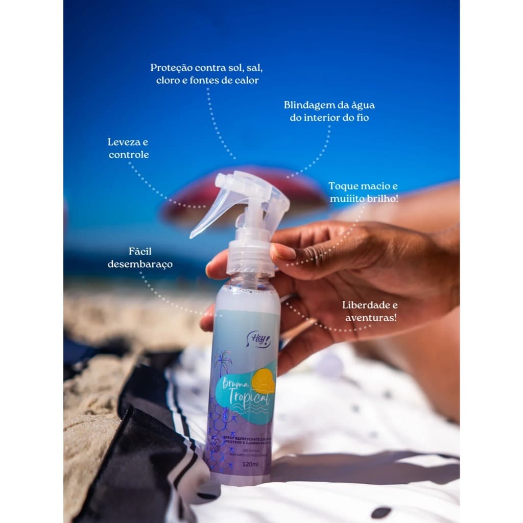 Spray Proteção Solar e Térmica - Hey, Bruma Tropical 120ml