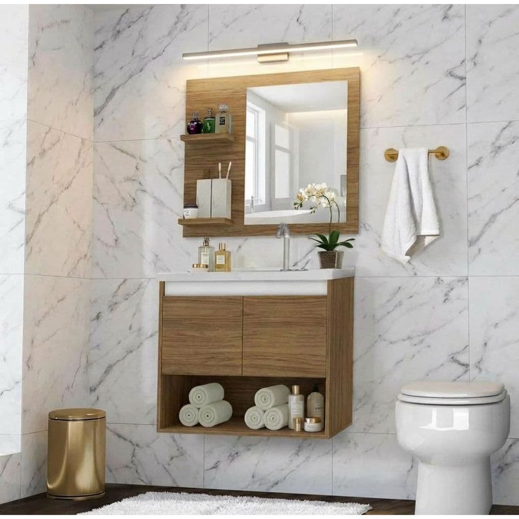CONJUNTO GABINETE ESPELHEIRA CUBA BANHEIRO ZENITH