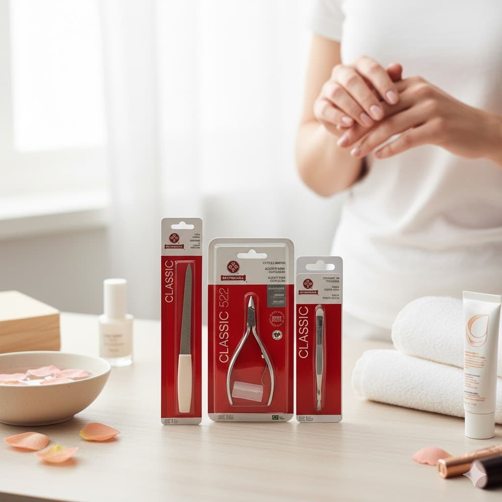 Conjunto Mundial 3 Peças Alicate 522 Afiado Lixa Unha Pinça Aço Inox Manicure Pedicure Podólogo Uso Doméstico