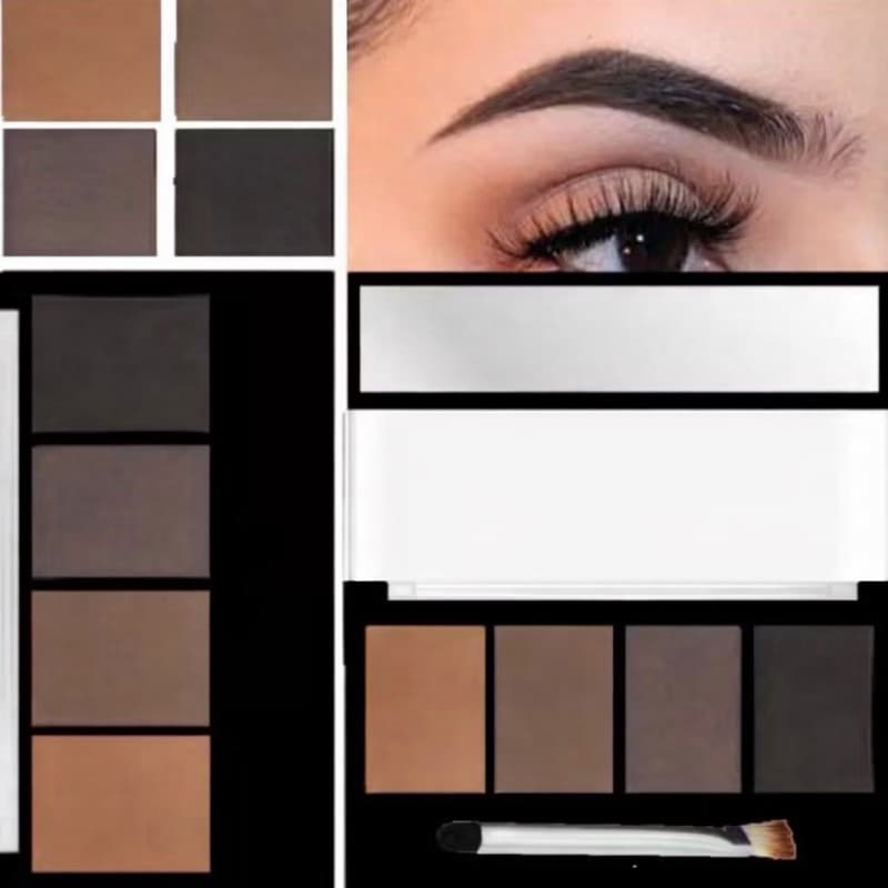 Paleta para Sobrancelhas Profissional 4 Cores + Pincel