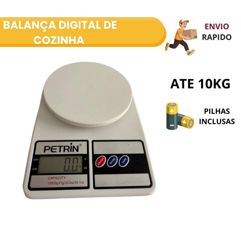 Balança Digital De Cozinha Alta Precisão Portátil Versátil Confeitaria Fitness Dieta 10kg Cozinha