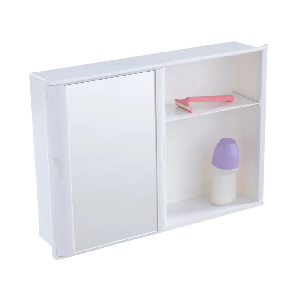 Armário Plástico Versátil com Porta de Correr 29 x 41 x 10 cm Branco Astra