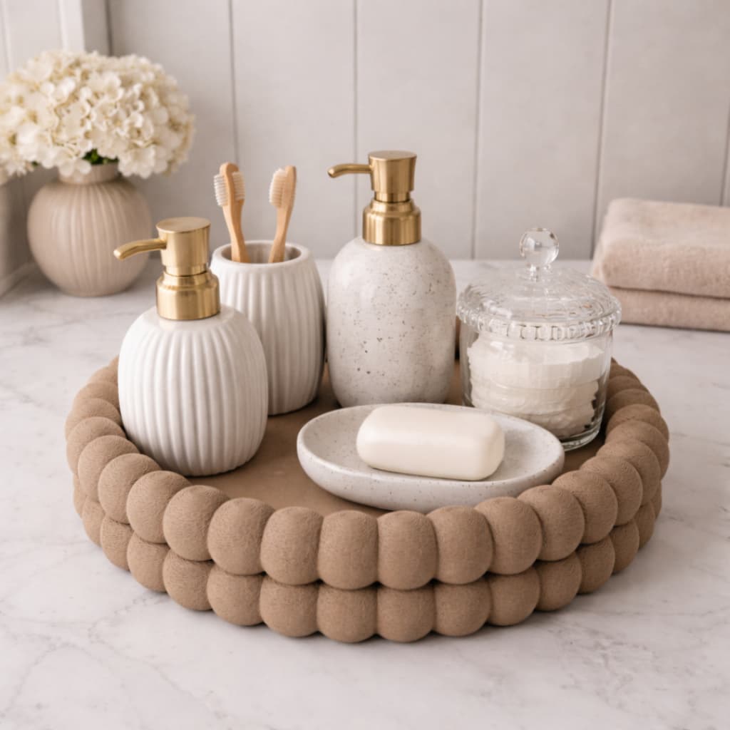 Bandeja Decorativa Moderna Em Design Orgânico