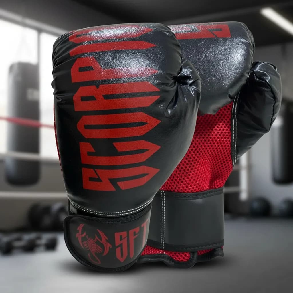 Luva De Boxe Profissional Treino Muay Thai Kickboxing Scorpion Figth Thai