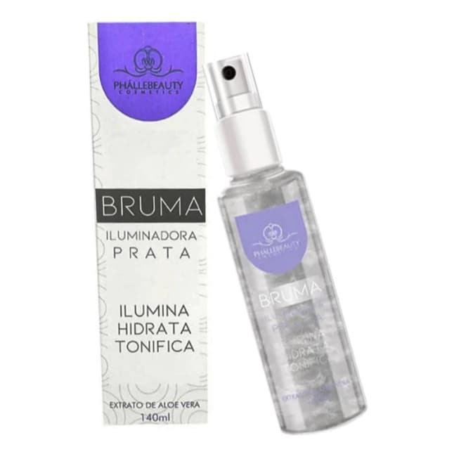 Bruma Iluminadora Prata Fixador De Maquiagem Phallebeauty 140Ml