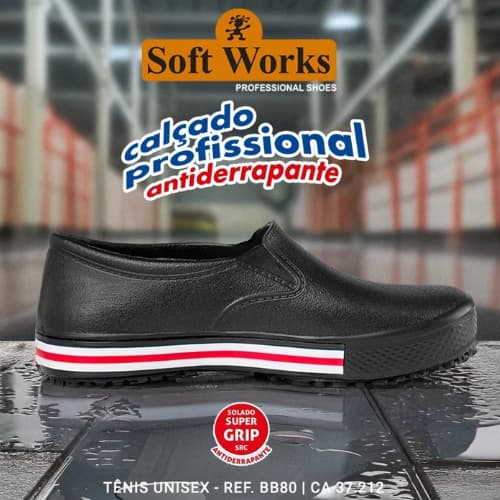 Tênis Sapato Antiderrapante Profissional Softworks Epi Bb80 Segurança Enfermagem Cozinha