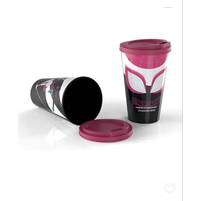 Copo Promocional  Homem Aranha Atraves Do Aranhaverso Marvel Burger King 2023 - Gwen Stacy (Rosa+Novo+Lacrado) 500ml