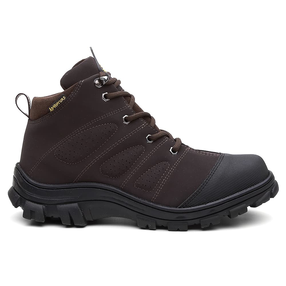 ENVIO IMEDIATO - Bota Masculina Coturno Casual Trilha Trabalho Confortável Sola Costurada