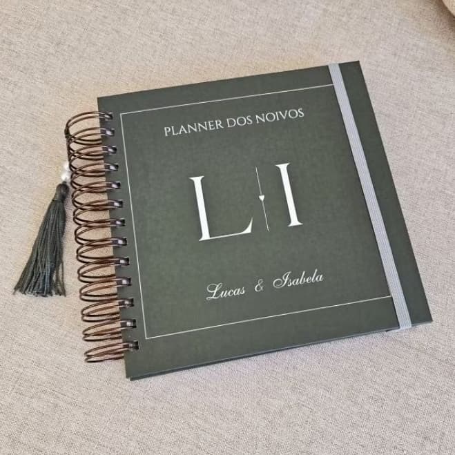 Planner de Casamento Agenda da Noiva Permanente Personalizado Modelo 1