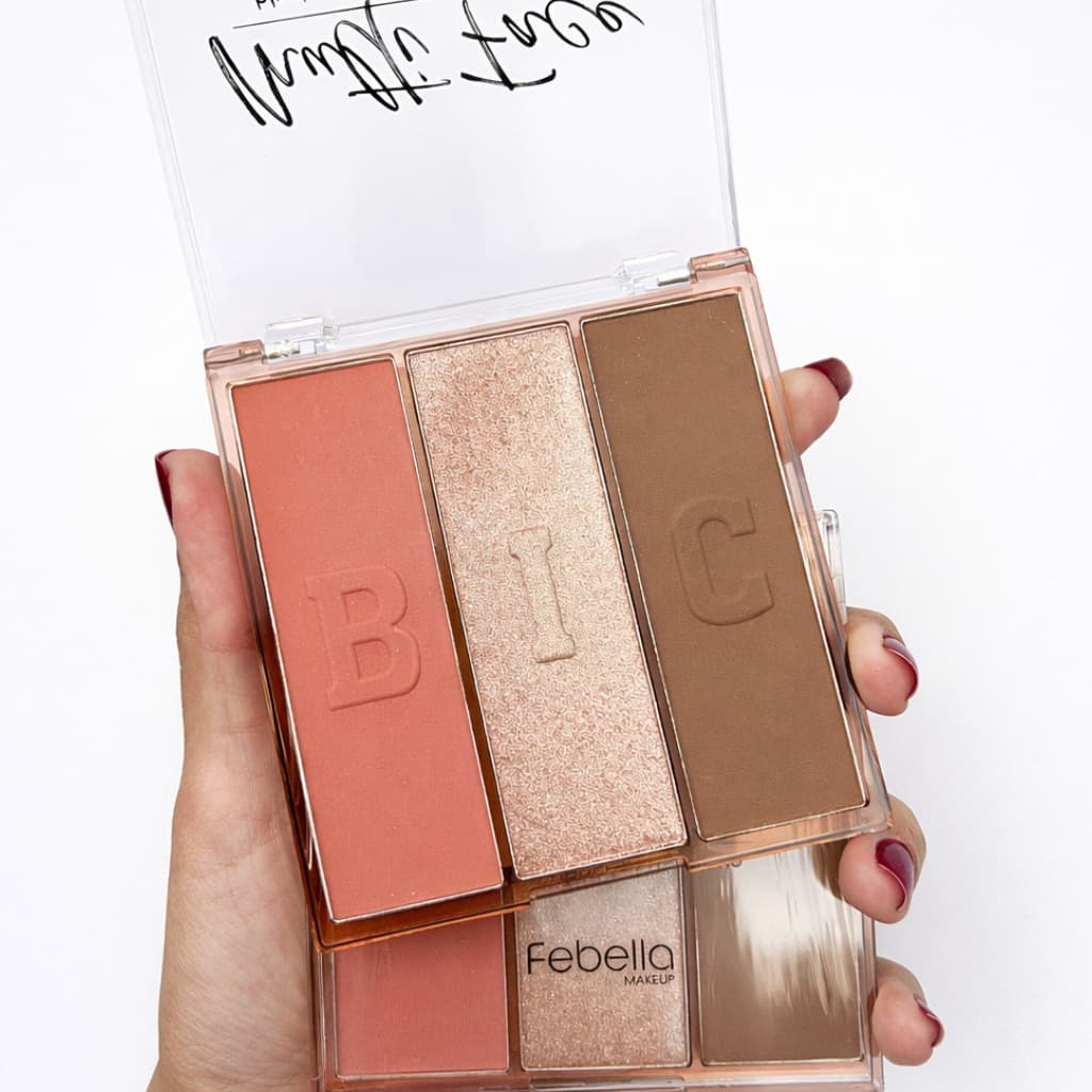Paleta Multi Face Febella Blush Iluminador e Contorno