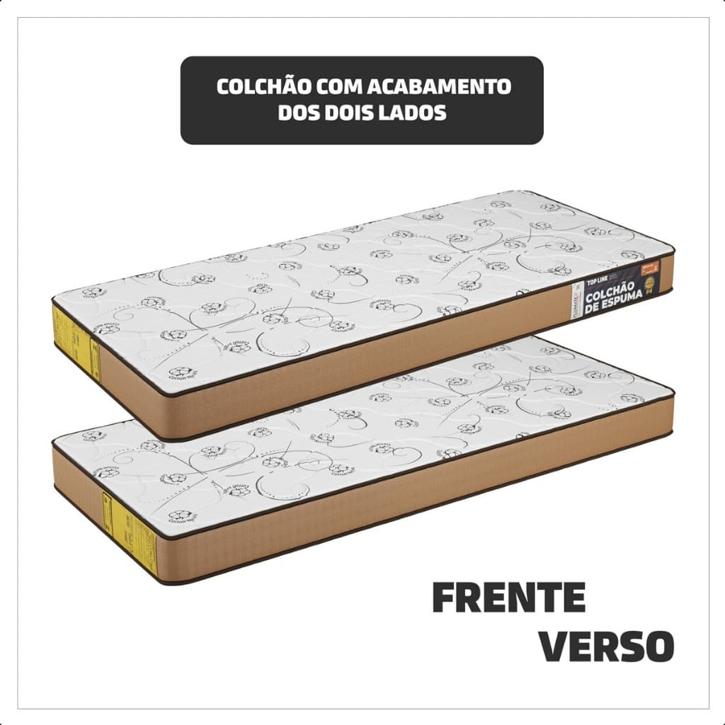 D33 Colchão 100% Espuma Solteiro – Conforto e Estilo para Seu Quarto
