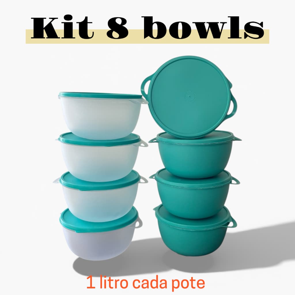 Kit pote plástico 8 unidades