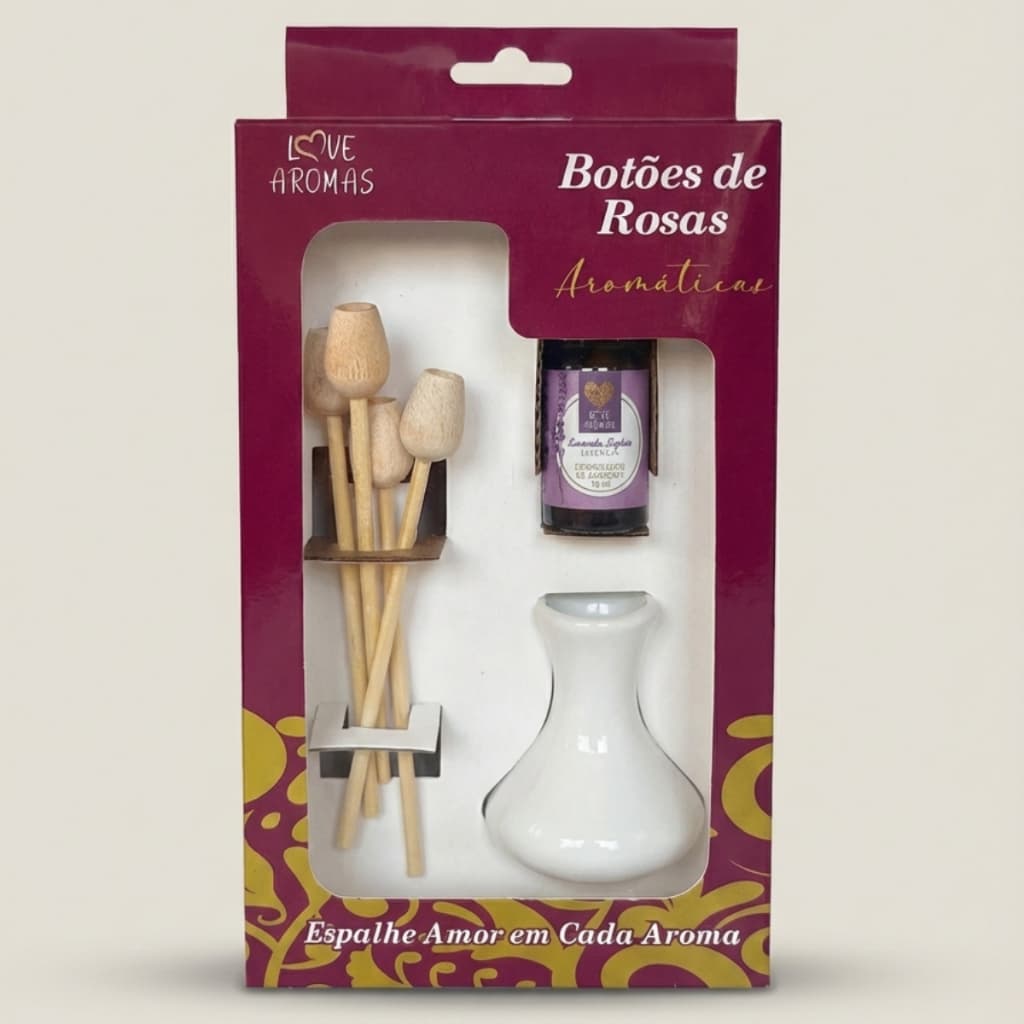 Aromatizador de Ambiente Decorativo com Essência 10ml Vaso em Porcelana Difusor para Lavabo Quarto Escritório