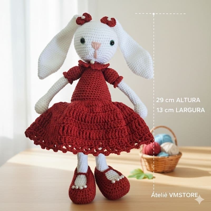 Coelhinha em amigurumi