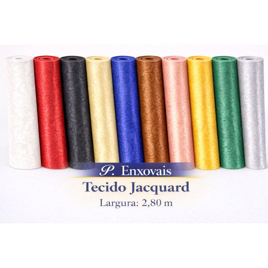 Tecido Grosso Jacquard Premium para Cortinas Toalhas e Decoração de Festa Adamasco 2,80m de Largura