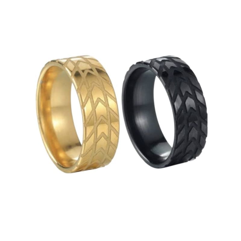 Aliança de Tungstênio Banhado a Ouro 18k